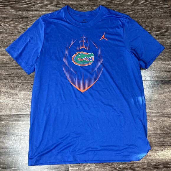 Nike Jordan Florida Gators Dri-Fit Football Large Blue T-Shirt - Picture 1 of 5